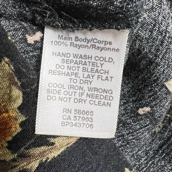 BP Sunflower Floral Cropped Wide Strap Rayon Tank Top Size Medium - Picture 6 of 7